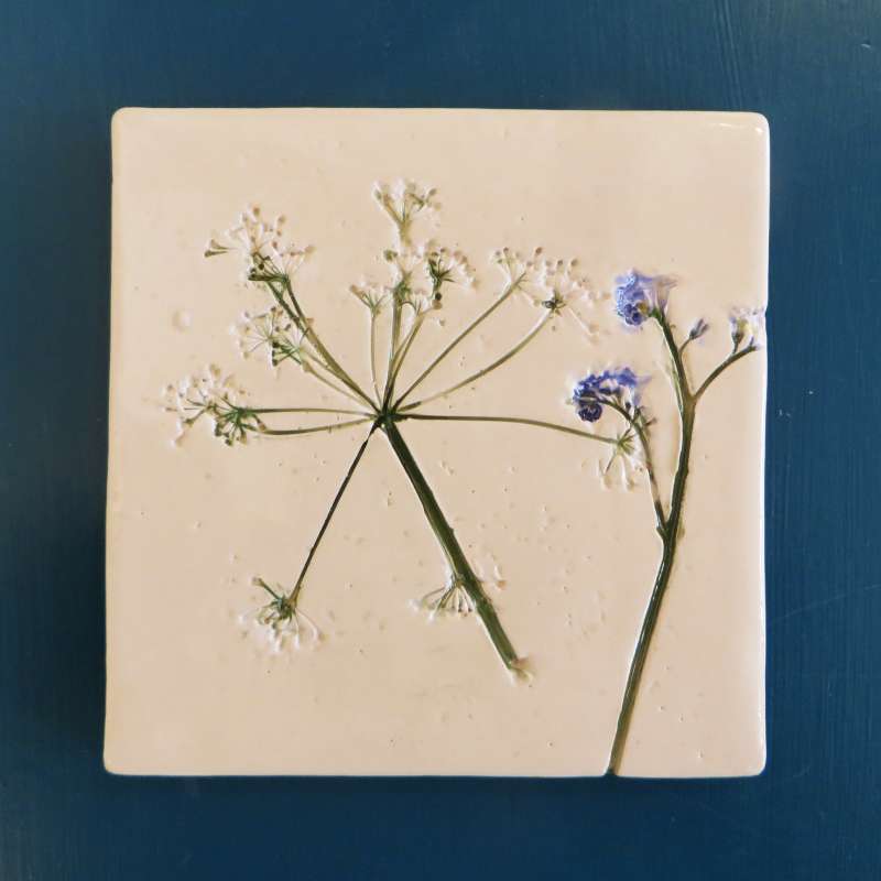 Cow Parsley and Forget-me-not Coaster
